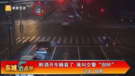 醉酒开车睡着了 竟叫交警“别吵”